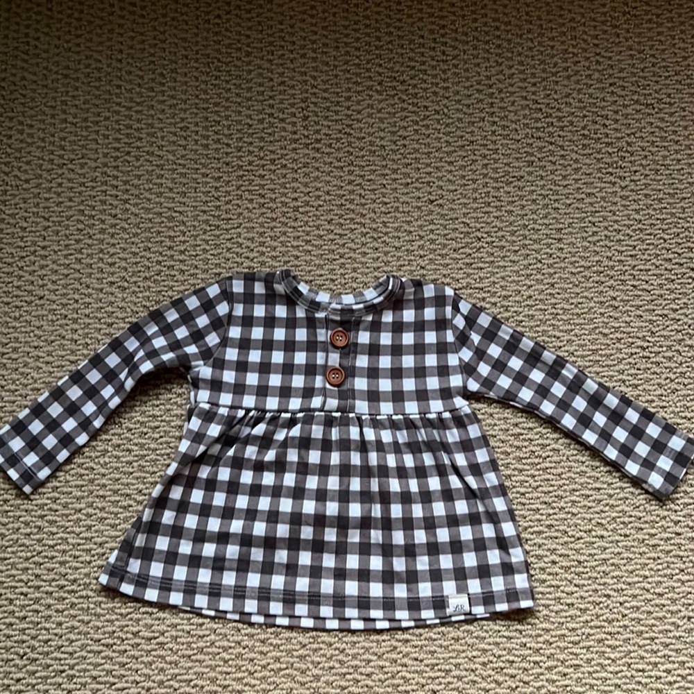 Gingham peplum top
